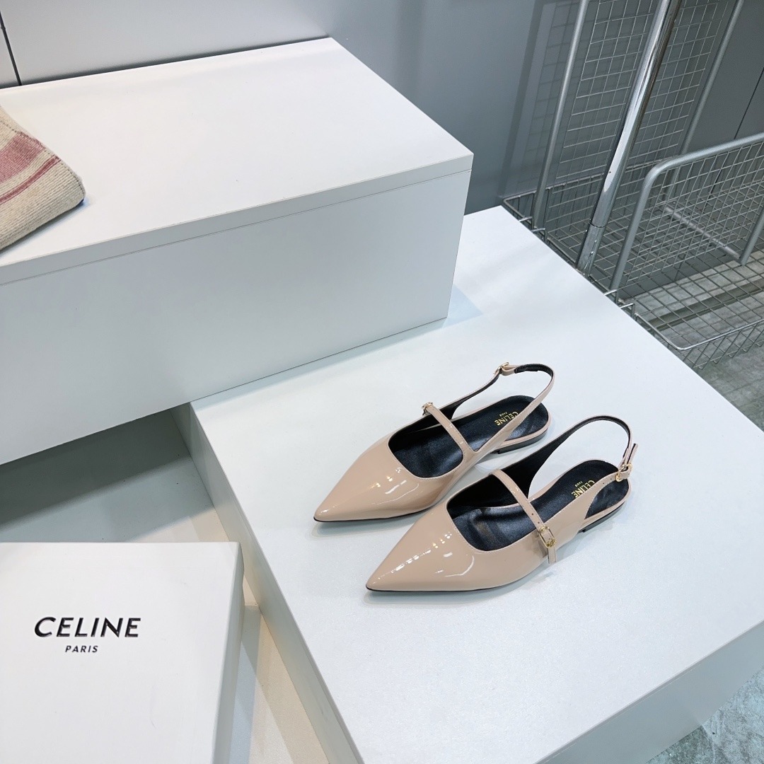 셀*느25 봄여름 신상 스틸레토 플랫 슈즈