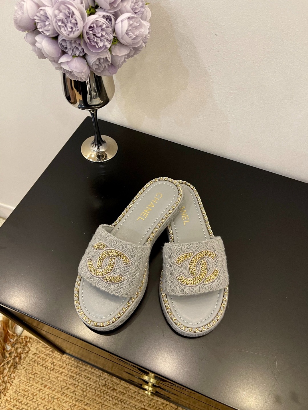 샤*25 신상 플랫 통굽 슬리퍼