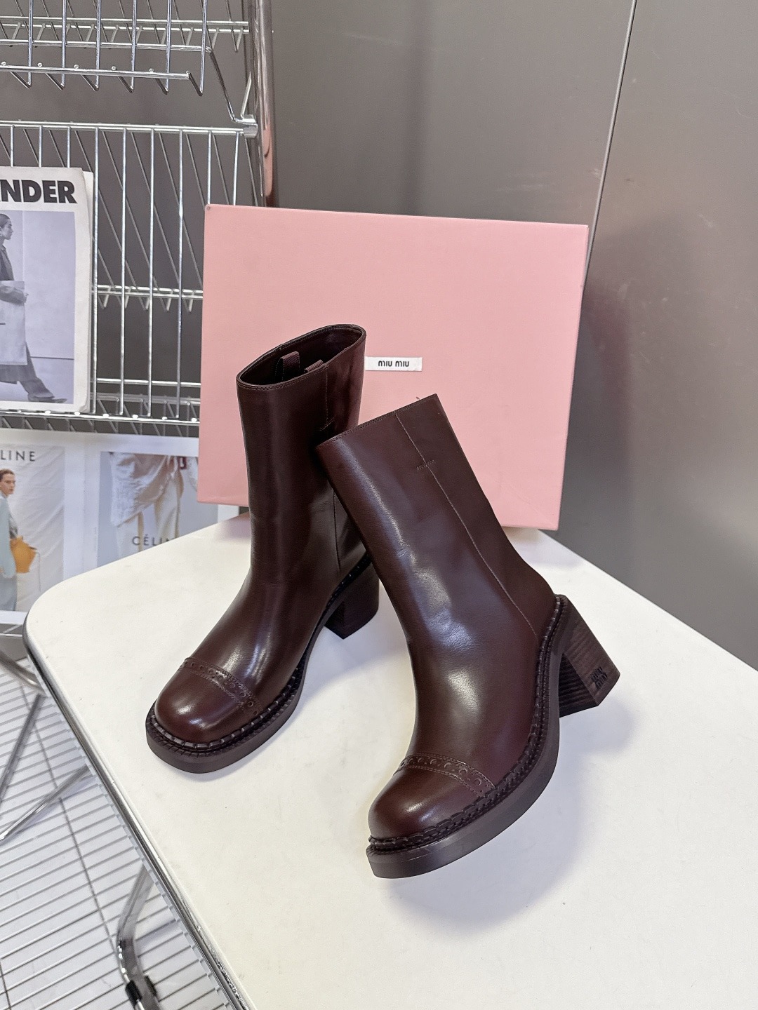 미*미* 신상 빈티지 가죽 부츠