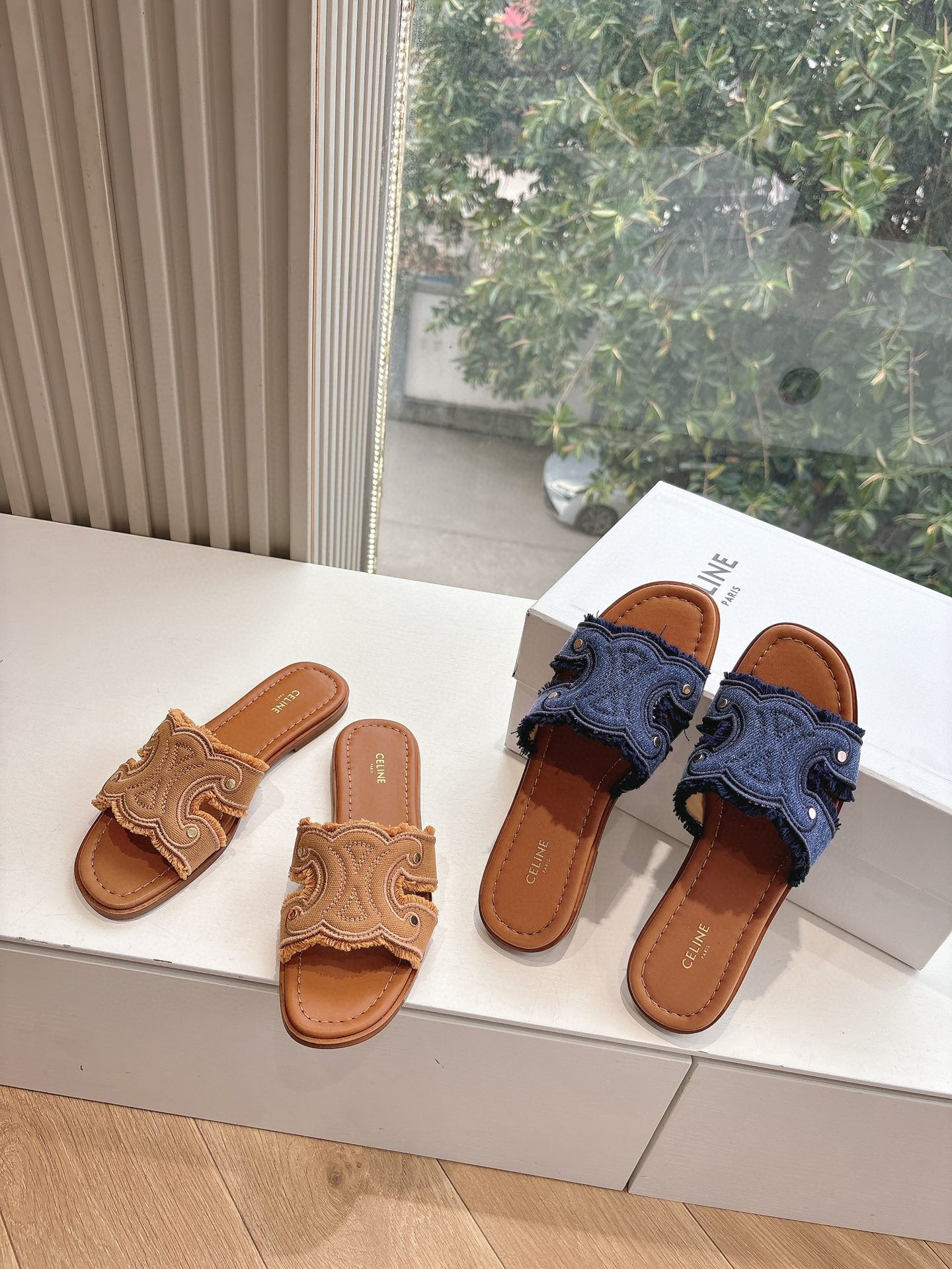 셀*느 2025 봄여름 신상 여성 플랫 슬리퍼