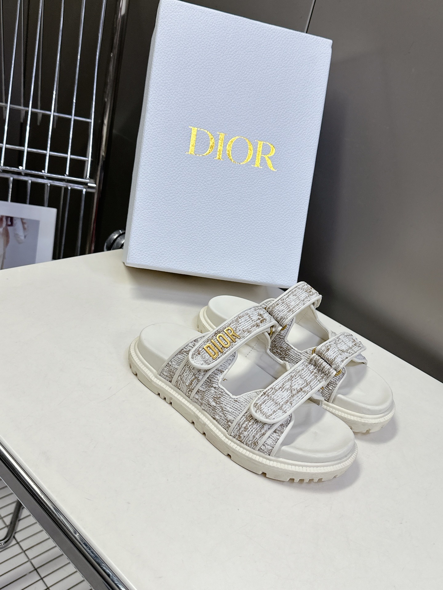 디* 봄여름 최신 벨크로 슬리퍼