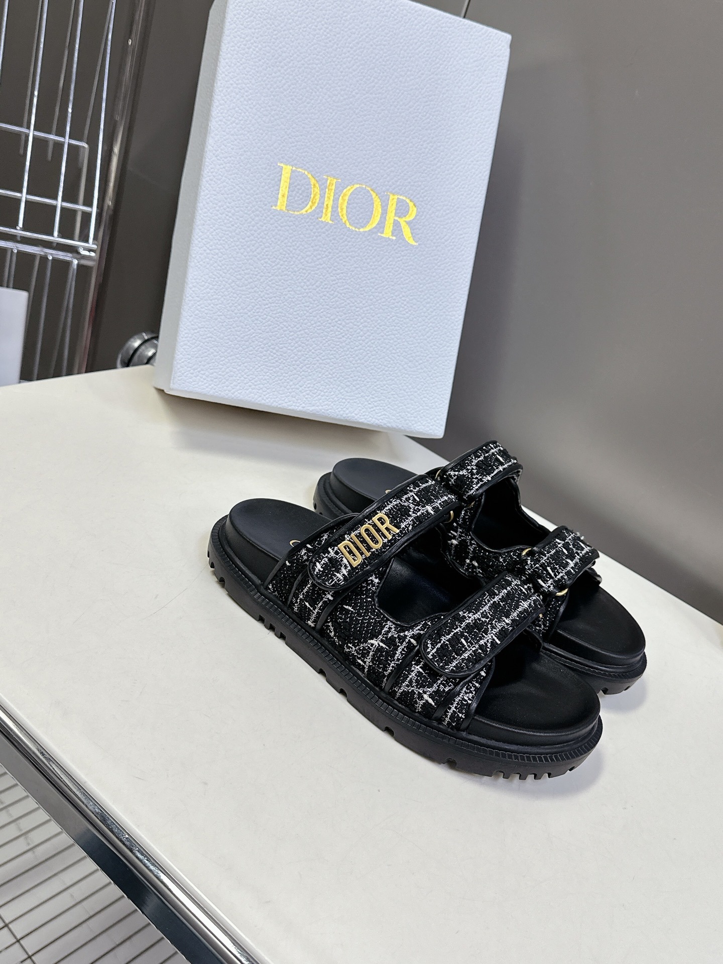 디* 봄여름 최신 벨크로 슬리퍼