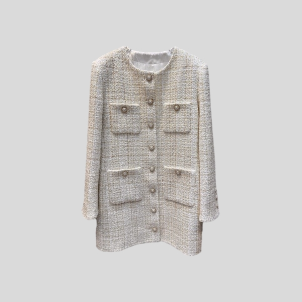 샤넬 클래식 트위드 미드 코트