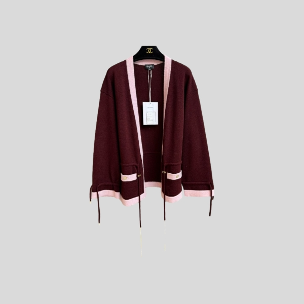 샤넬 드로스트링 캐시미어 가디건