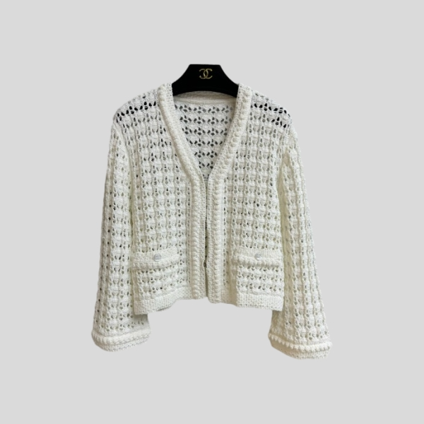 샤넬 오픈워크 니트 가디건