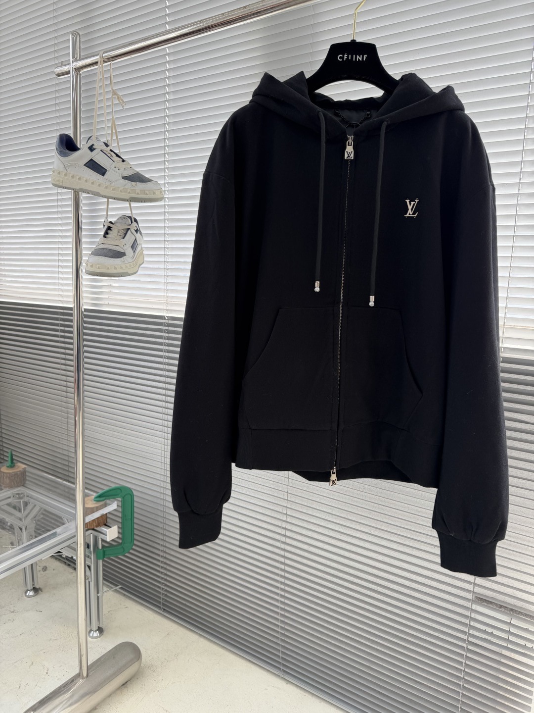 루*비통 코튼 울 집업 코트