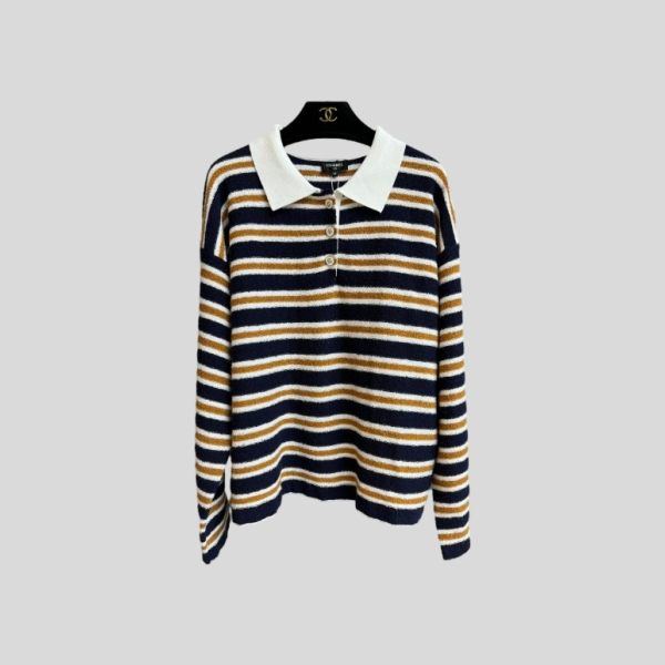 샤넬 니트 폴로 셔츠