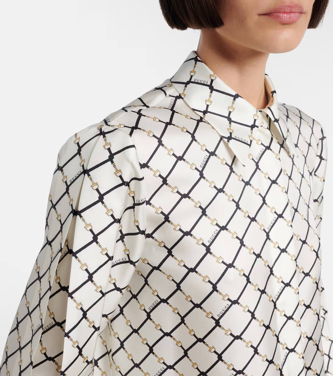 구찌 실크 트윌 셔츠