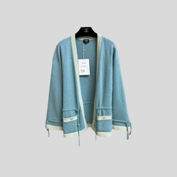 샤넬 드로스트링 캐시미어 가디건
