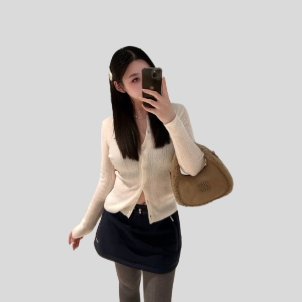 미우미우 캐시미어 니트 가디건