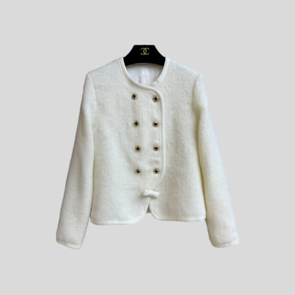 샤넬 더블브레스트 퍼 코트