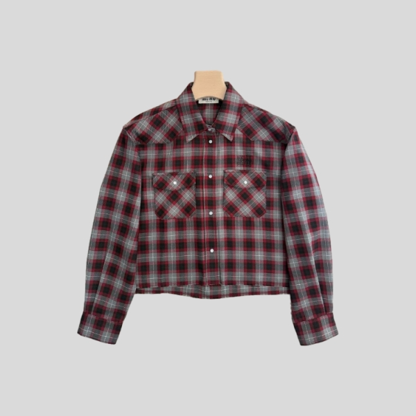 미우미우 체크 셔츠