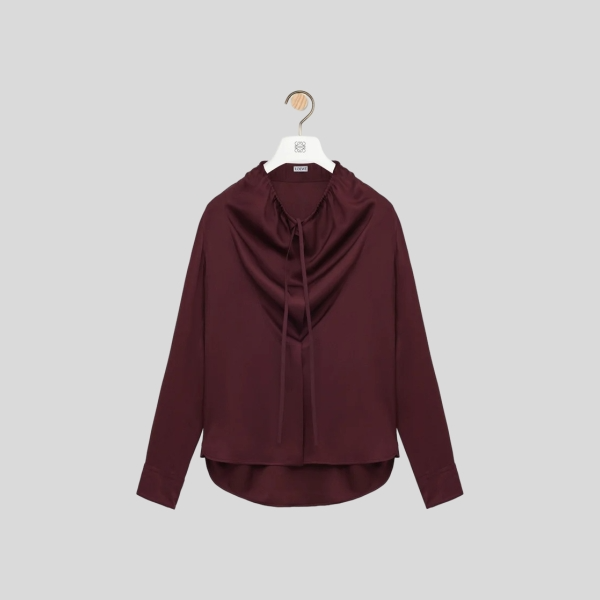 로에베 실크 블라우스