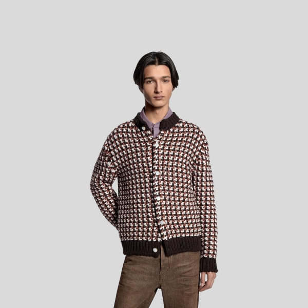 루이비통 청키 니트 울 가디건