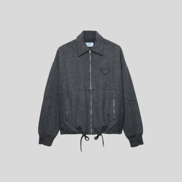 프라다 울 및 캐시미어 블루종 재킷