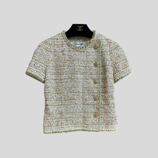 샤넬 쇼트 슬리브 탑