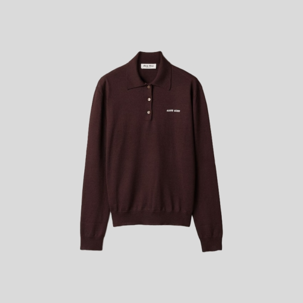미우미우 울 니트 폴로 셔츠