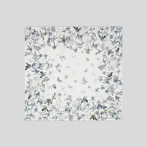 디올 Butterflies & Iris 90 스퀘어 스카프