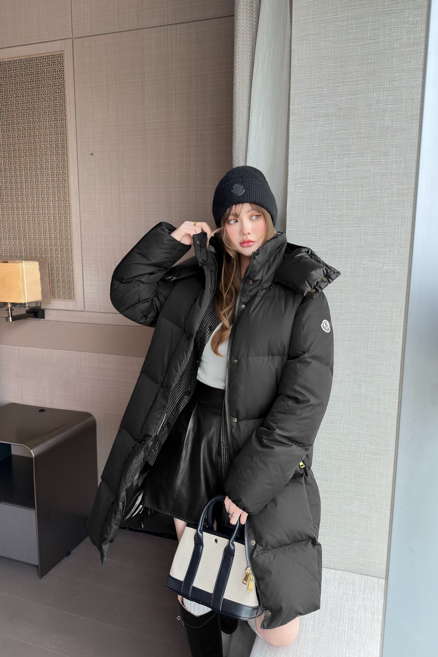 몽*레르 25 신상 후드 하이넥 롱패딩