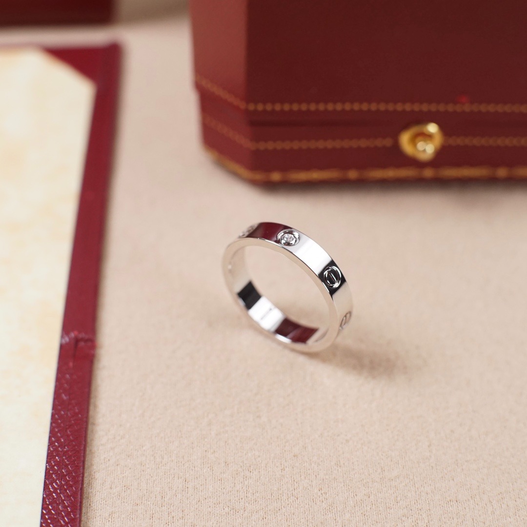 까*띠에 슬림핏 러브 반지