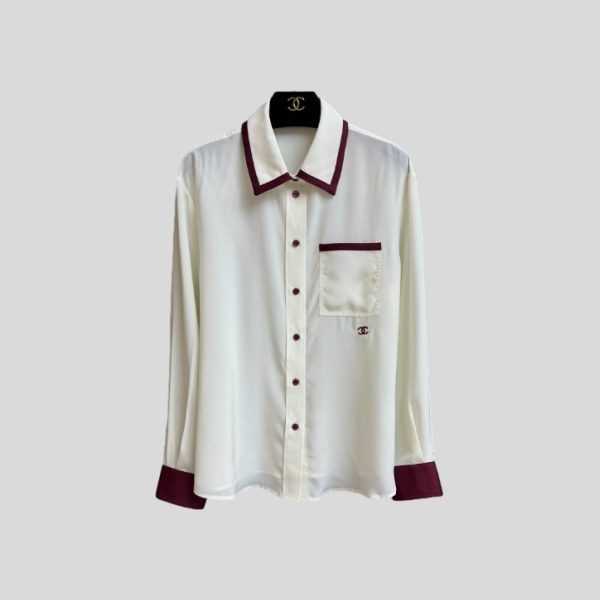 샤넬 실크 셔츠