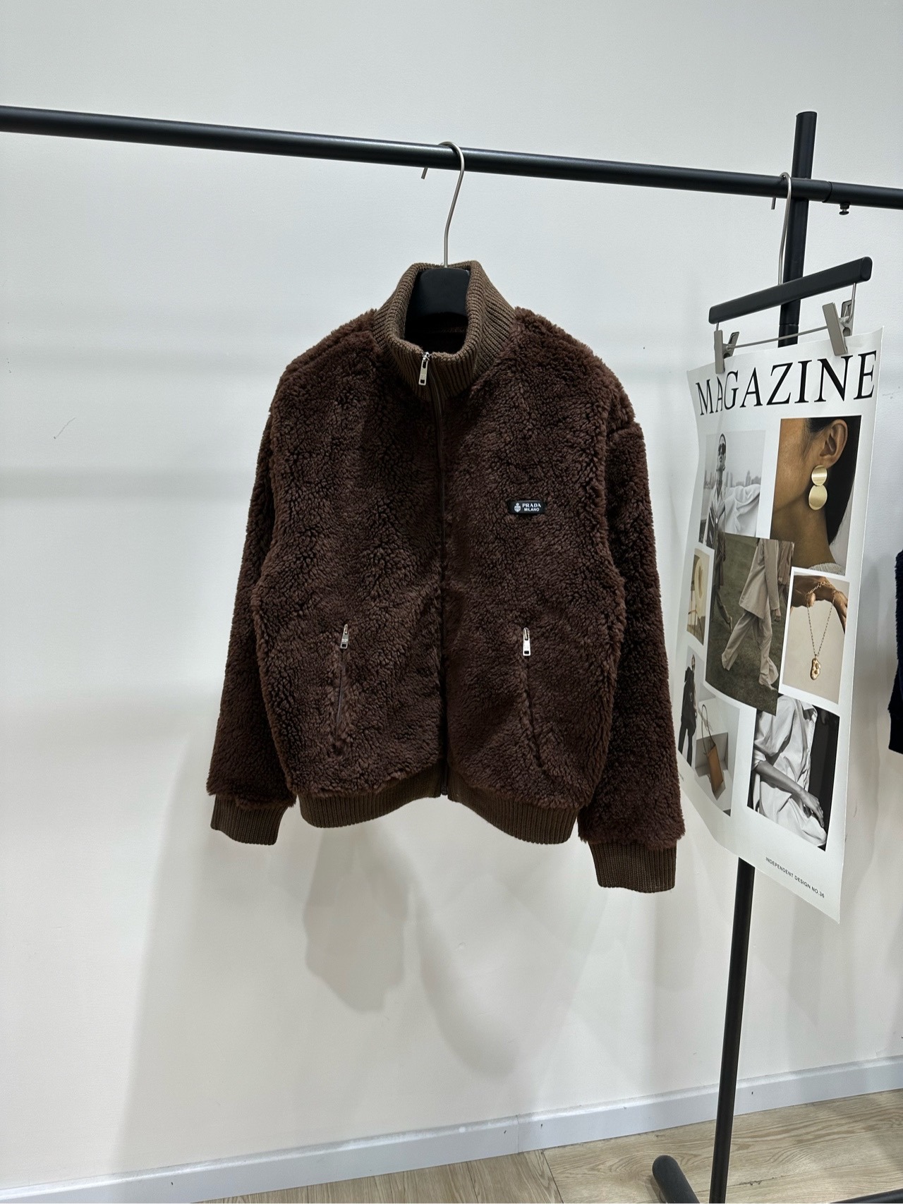 프*다 양털 테디베어 집업