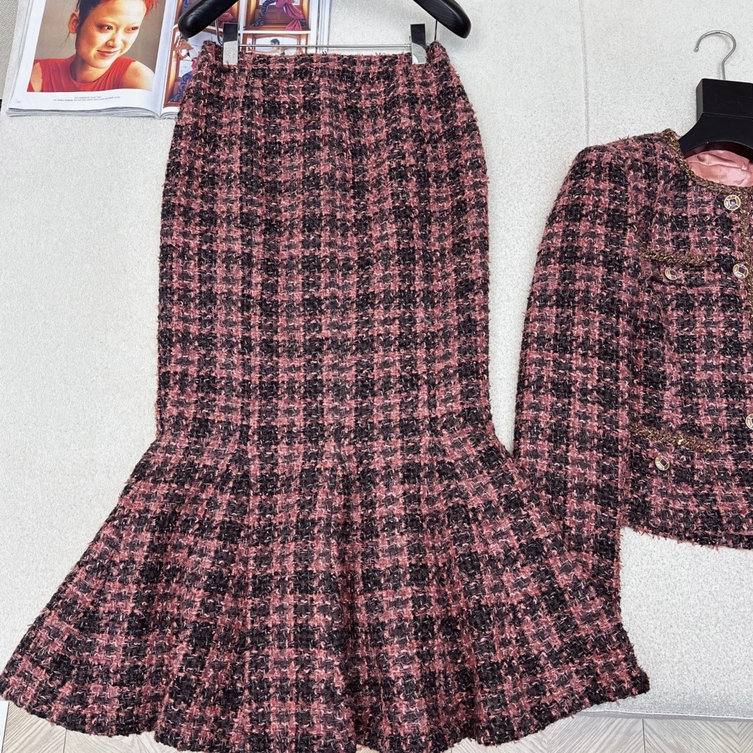 샤* 26Ss 라운드넥 트위드 코트