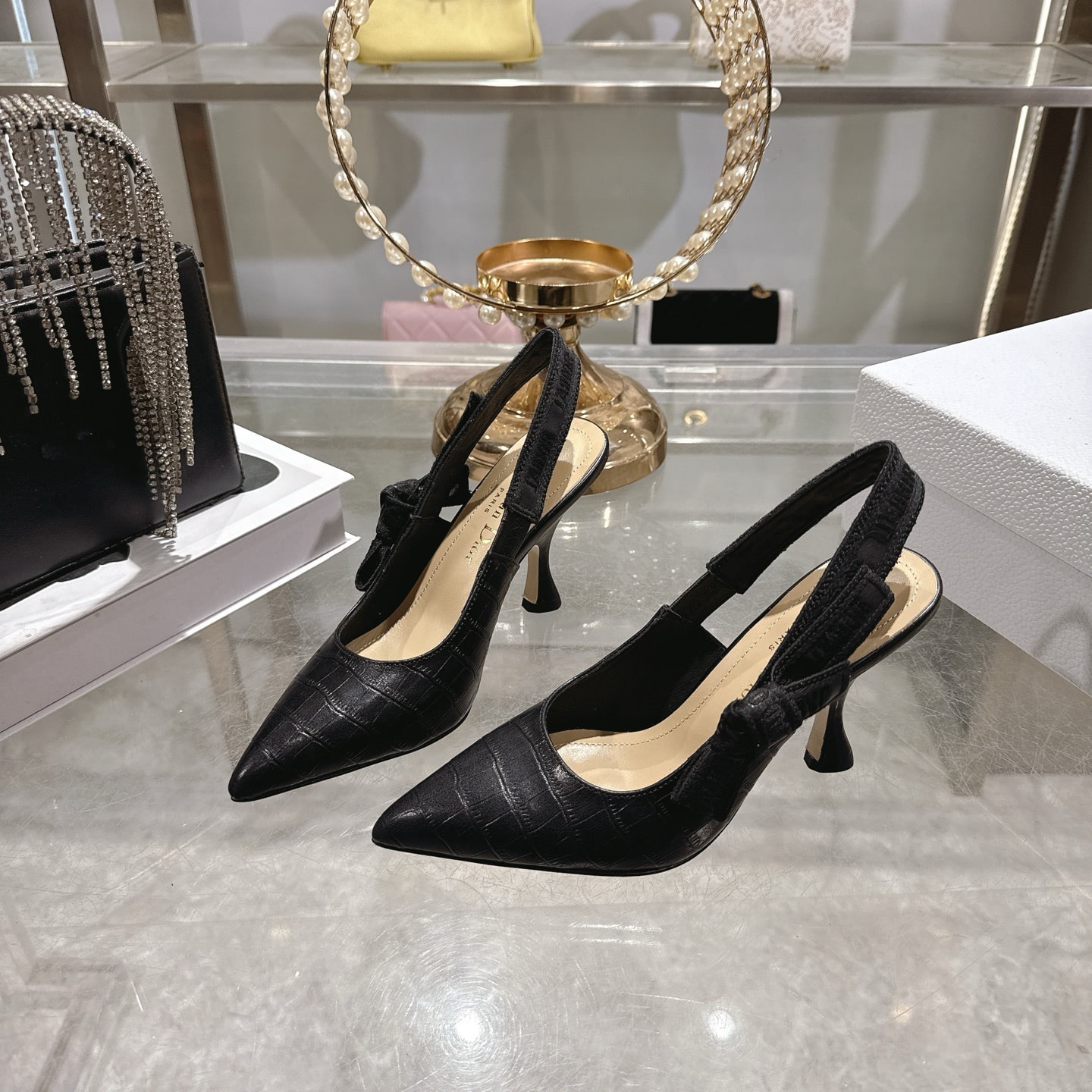 디* 26 뉴 하이탑 스틸레토 힐