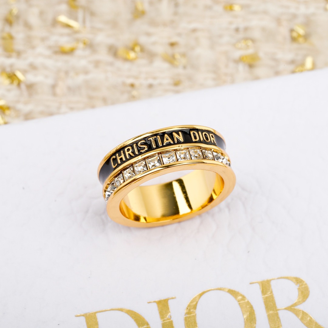 디* 레이어드 레터링 큐빅 반지