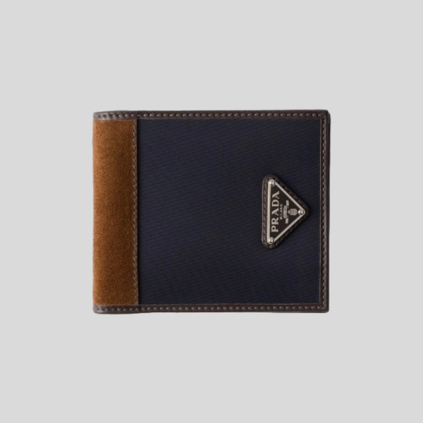 프라다 리나일론 및 가죽 지갑