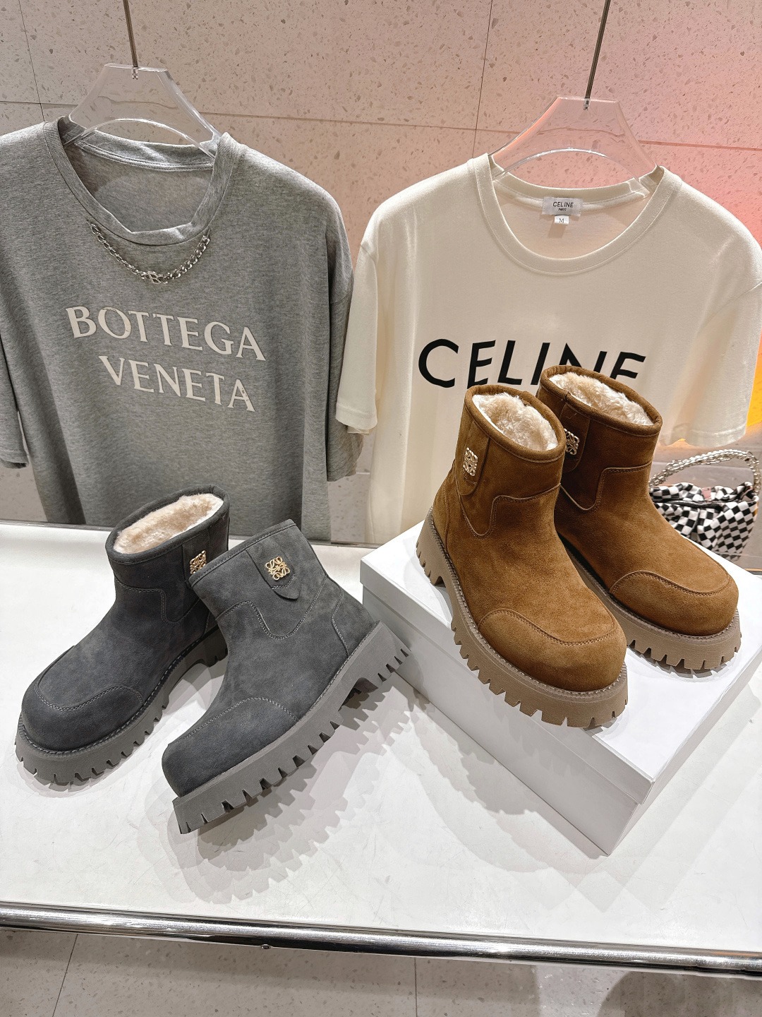 로*베 신상 스노우 양털 부츠