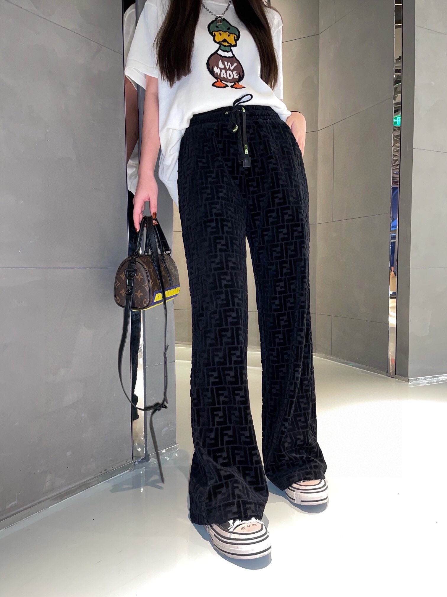 펜* 신상 벨벳 와이드 팬츠