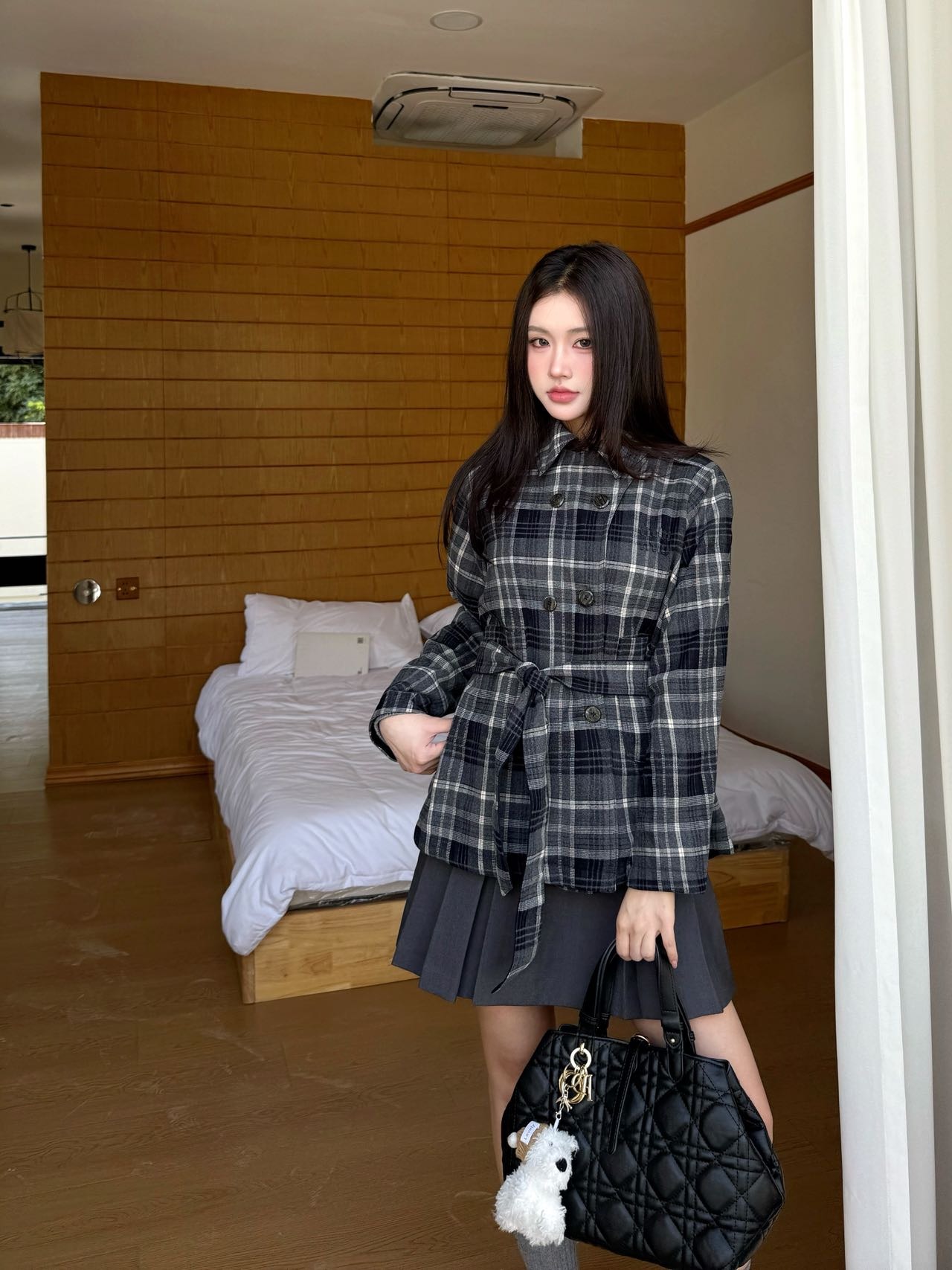 미*미* 25 신상 스웨이드 양면 트렌치코트