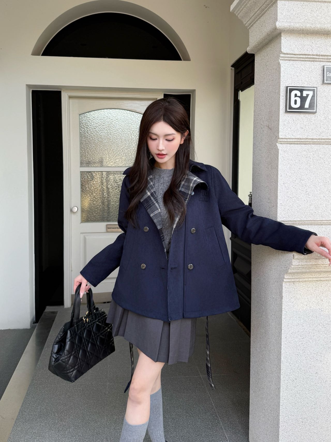 미*미* 25 신상 스웨이드 양면 트렌치코트