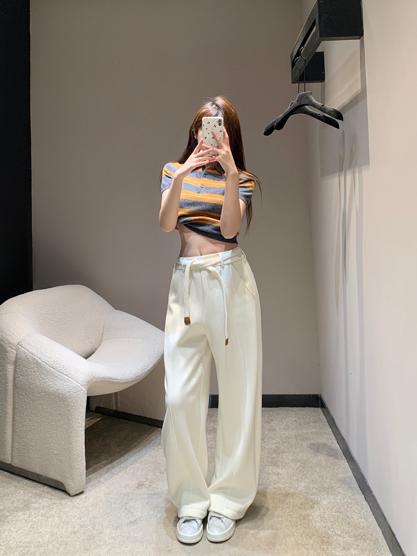 로*베 25FW 신상 기모 벨트 캐주얼 팬츠