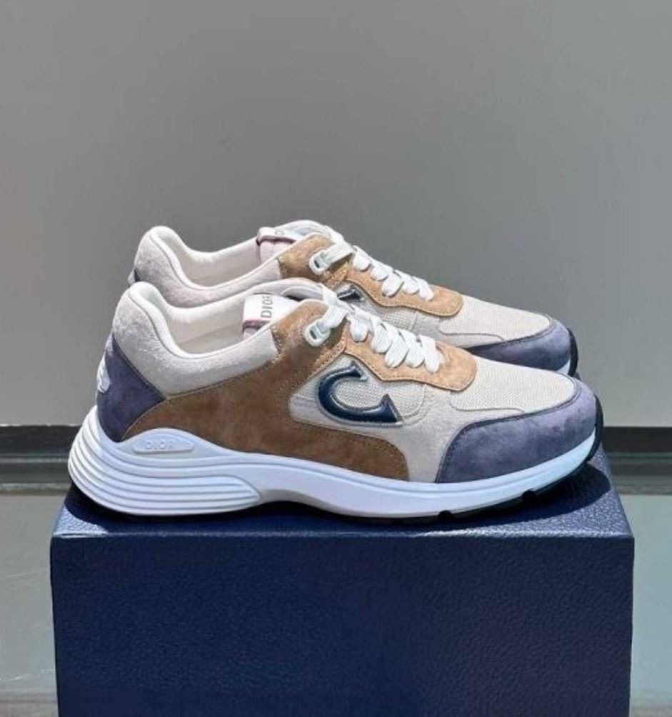 디올 CD로고 스니커즈 베이지 