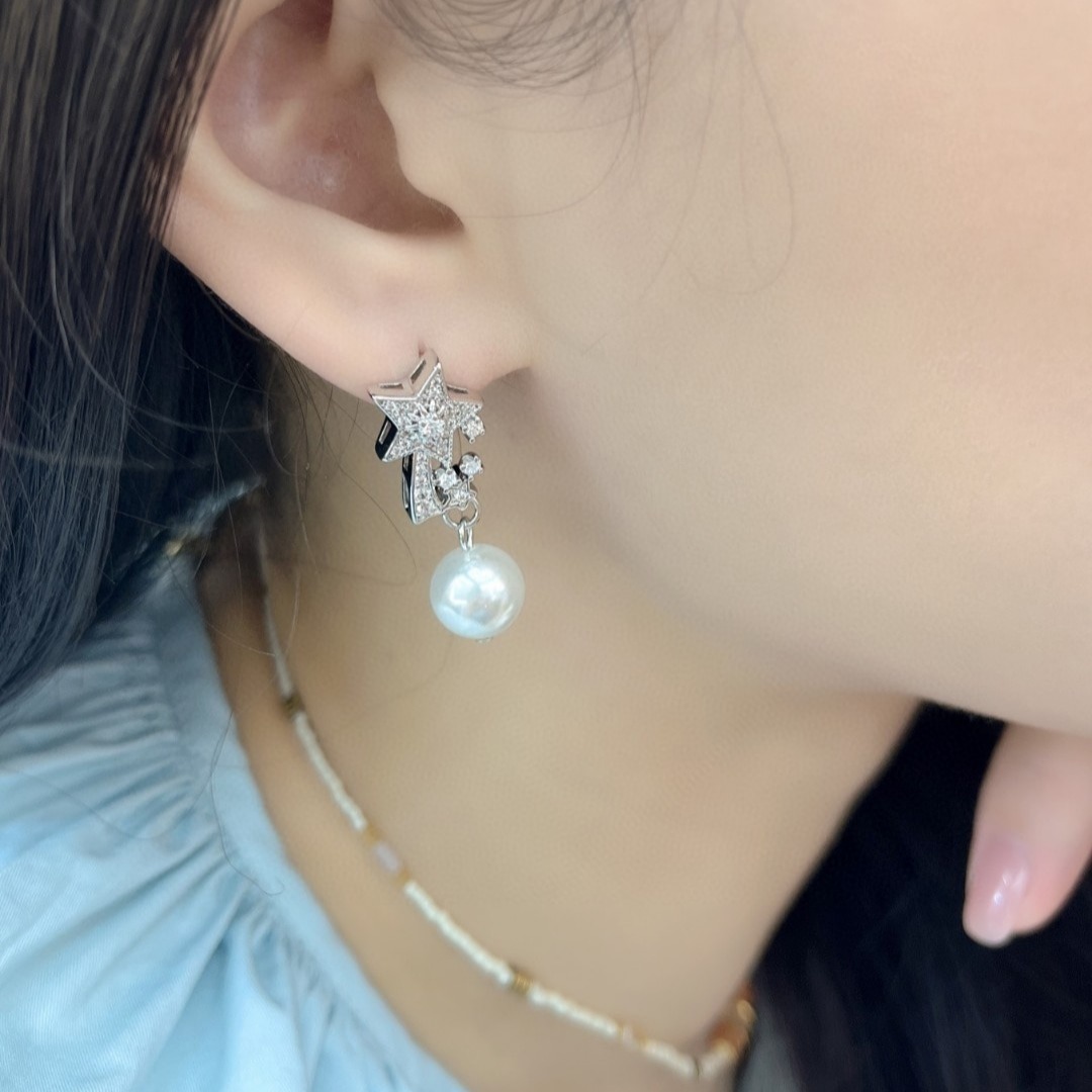 샤* 신상 태슬 진주 이어링