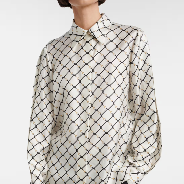 구찌 실크 트윌 셔츠