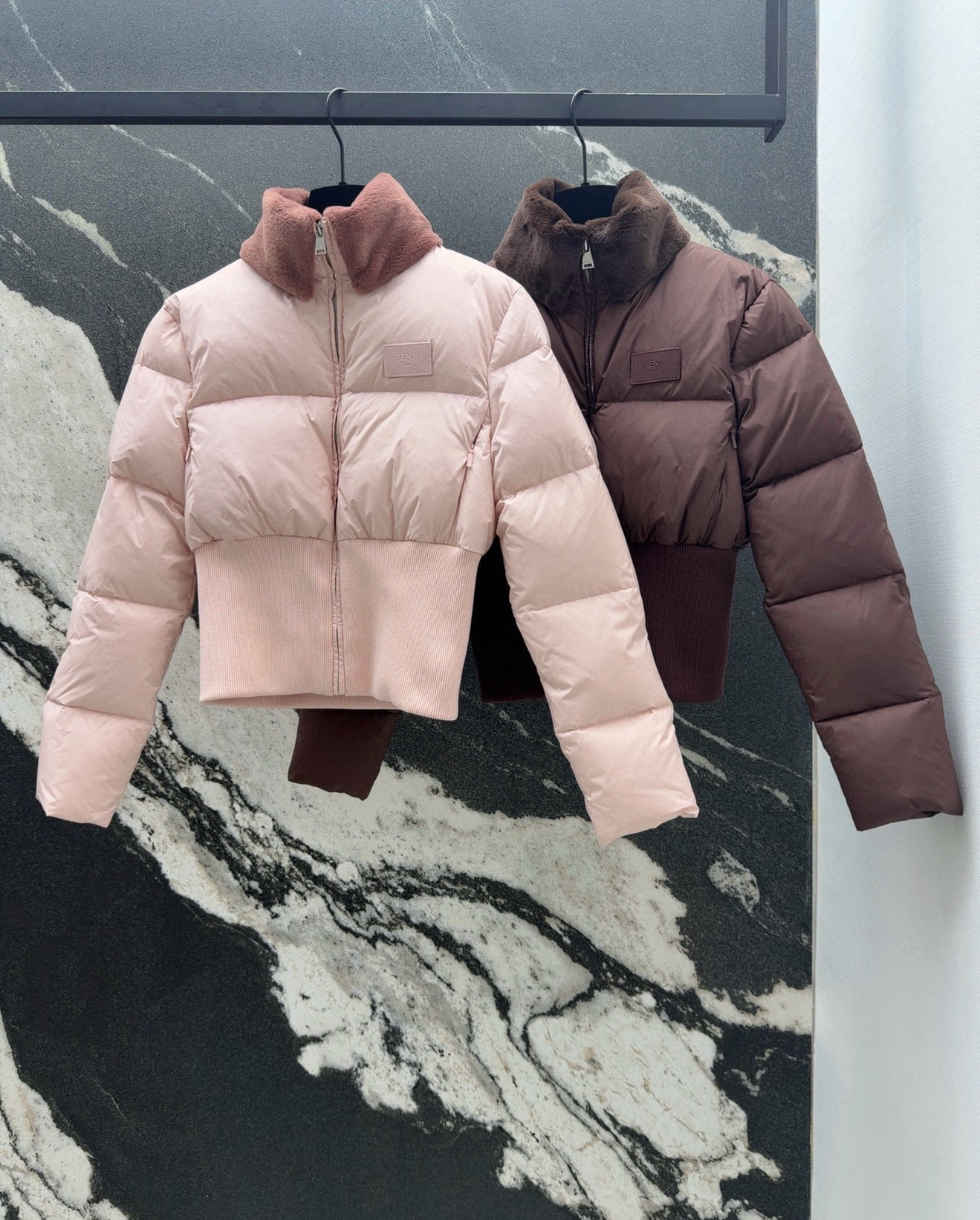 펜* 25 신상 패치 퍼 트리밍 숏패딩