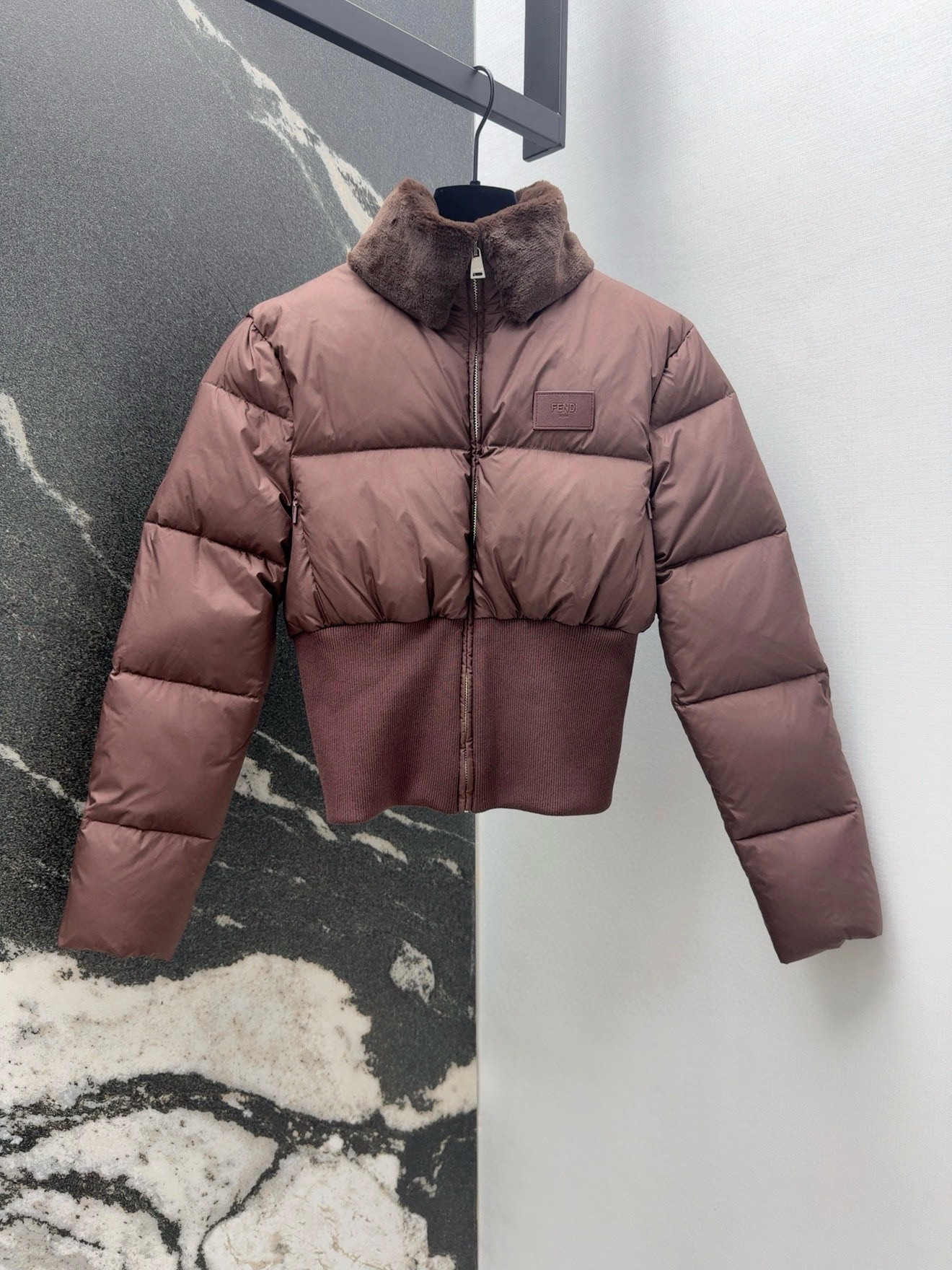 펜* 25 신상 패치 퍼 트리밍 숏패딩