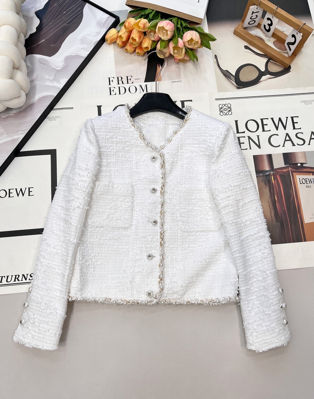 샤* 2025 진주 드레스 코트