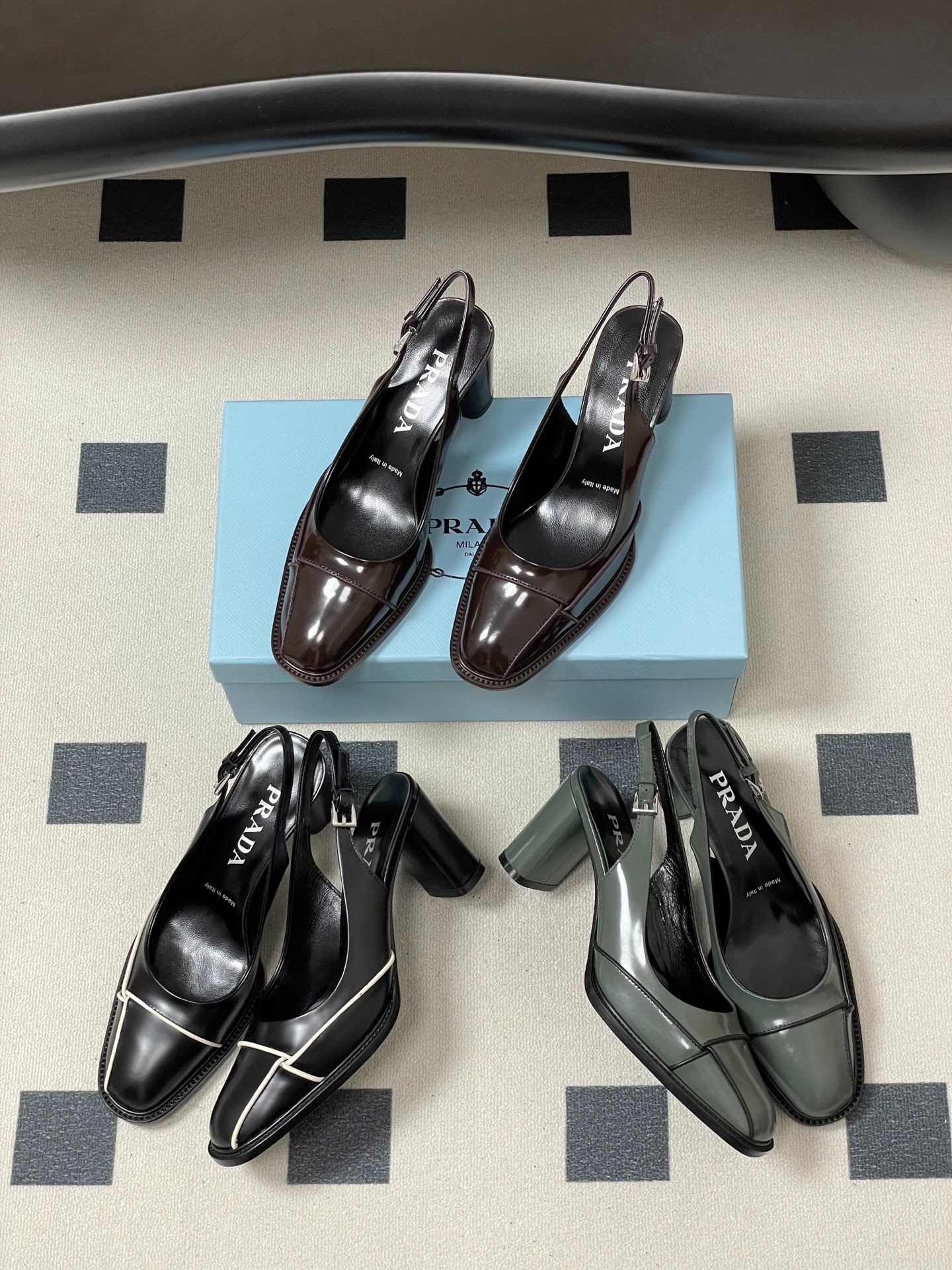 프*다 빈티지 볼링 스티치 힐