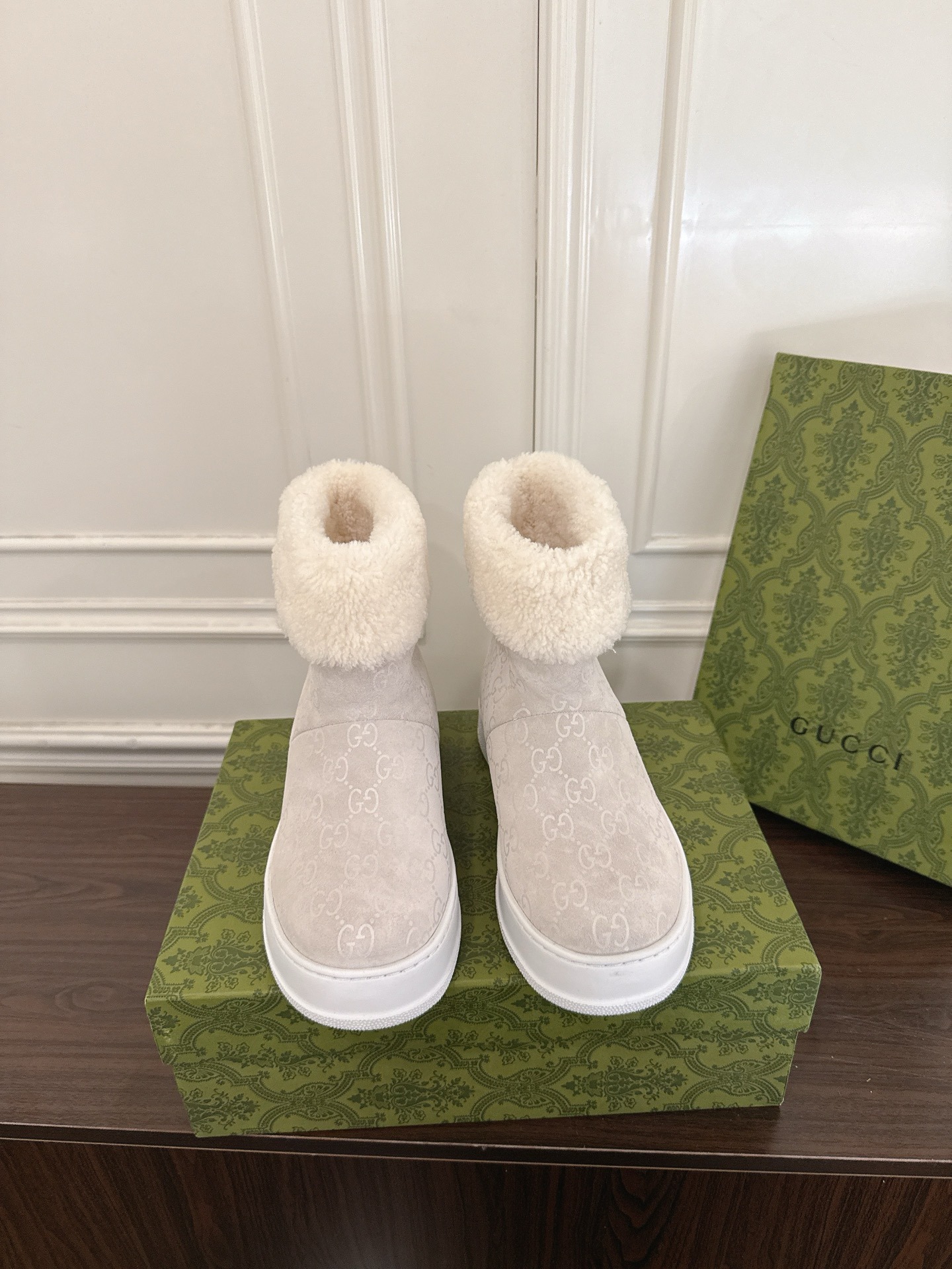 구* 신상 양털 앵클부츠