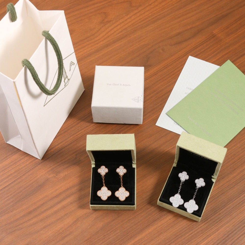 반*리프 & Arpel* 3모티브 매직 알함브라 이어링 귀걸이