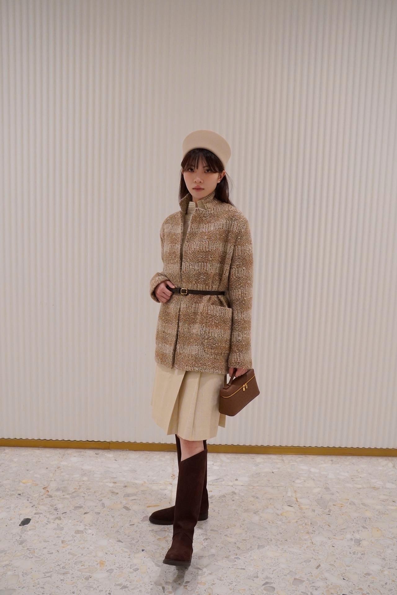 로*피아나 25FW 신상 울트위드 체크코트