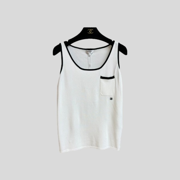 샤넬 슬리브리스 탑