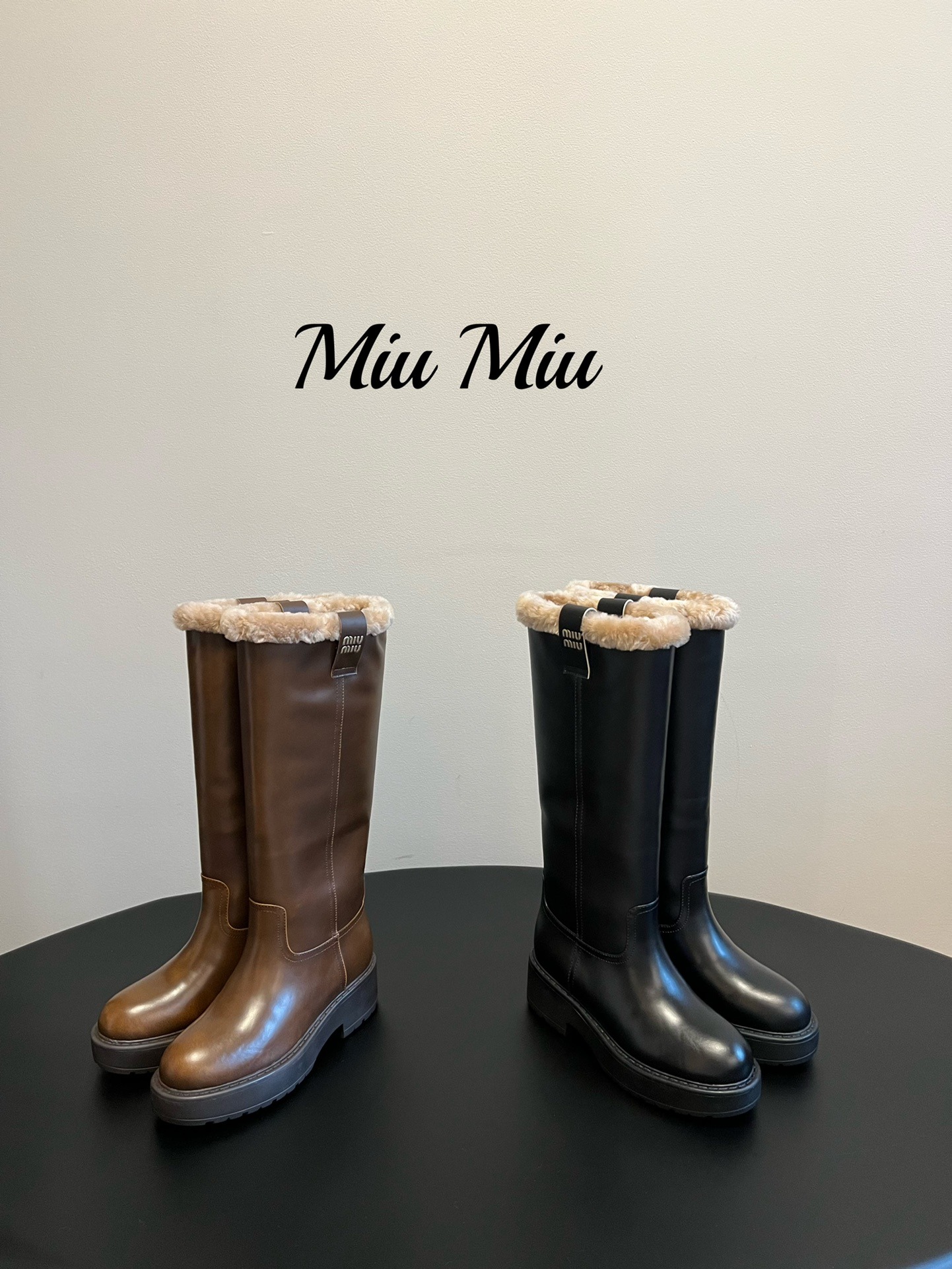 미*미* 통굽일자 양털부츠