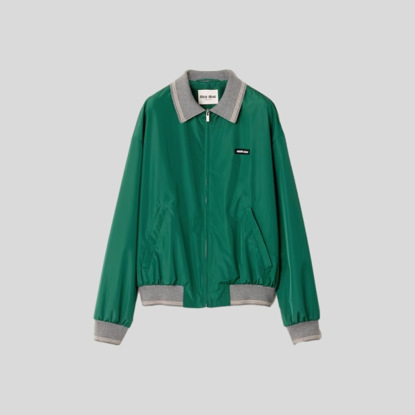 미우미우 테크니컬 포플린 봄버 자켓