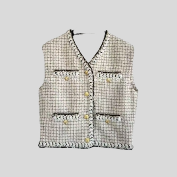 샤넬 트위드 베스트