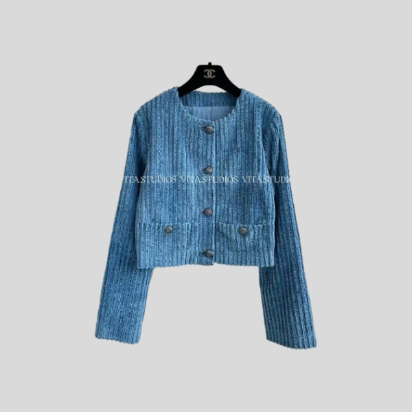 샤넬 코듀로이 재킷